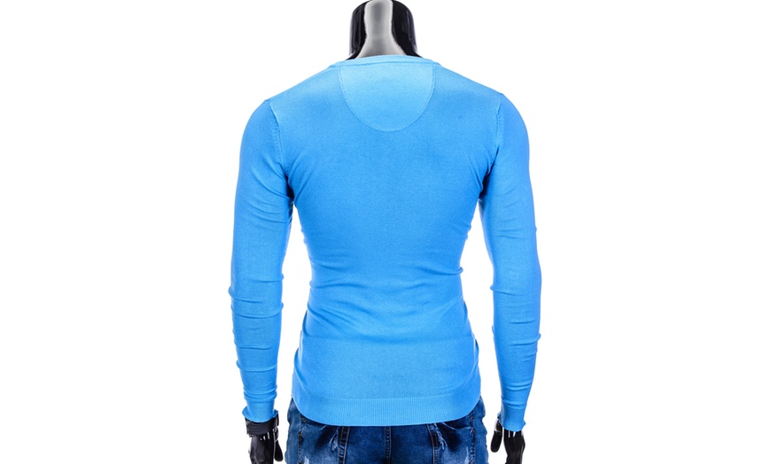 Image 21: Men's V-Neck Sweater