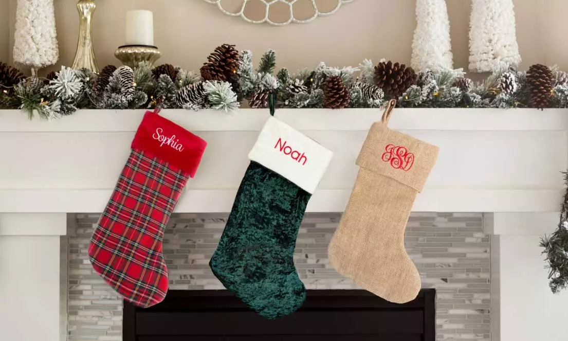 Personalized Embroidered Christmas Stockings from Qualtry (Up to 75% Off) - Primary Image