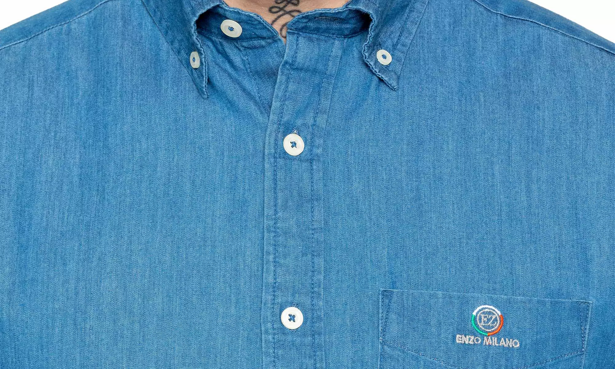 Enzo Milano Men’s Regular Fit Denim Shirt