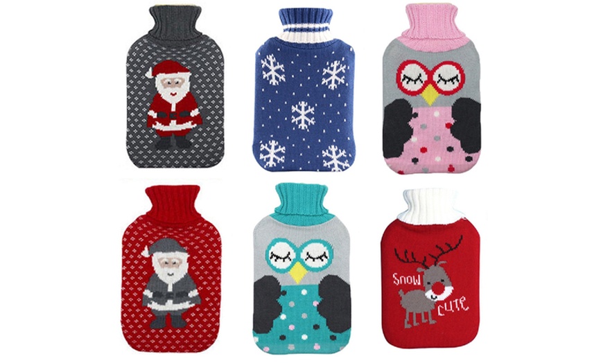 Image 1: Christmas Hot Water Bottle