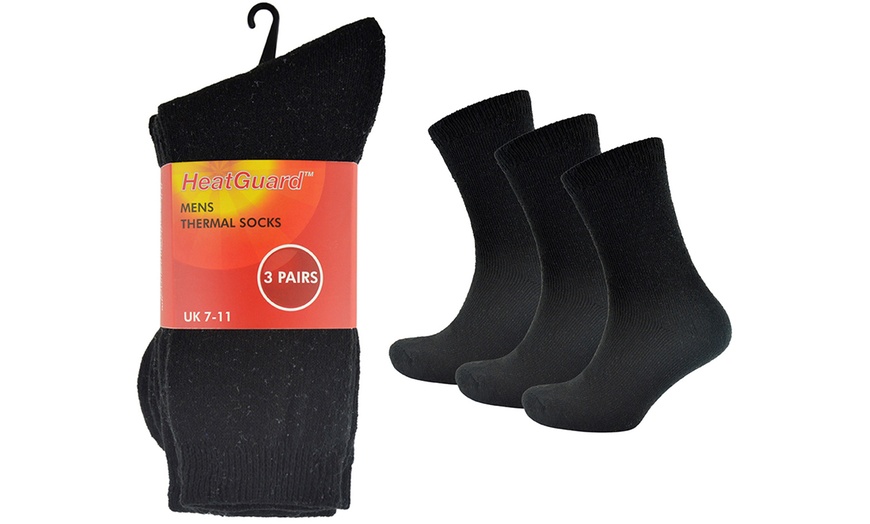 Image 1: 3, 6, 9 or 12 Pairs of Men's Thermal Socks