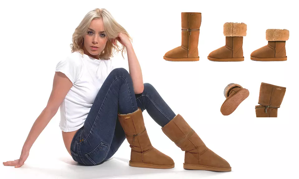 Ladies' Multiway 100% Genuine Australian Sheepskin Boots in Choice of Colour for £44.99 With Free Delivery (78% Off) - Primary Image