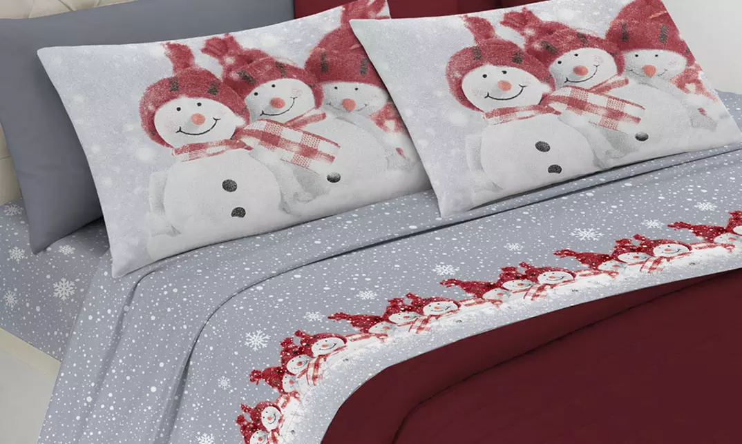 Completi Lenzuola Flanella Fantasie Invernali, Natalizie