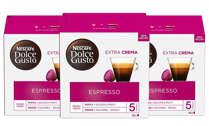 Image 16: Three-Pack of Nescafe Dolce Gusto Coffee Pods 16 Caps