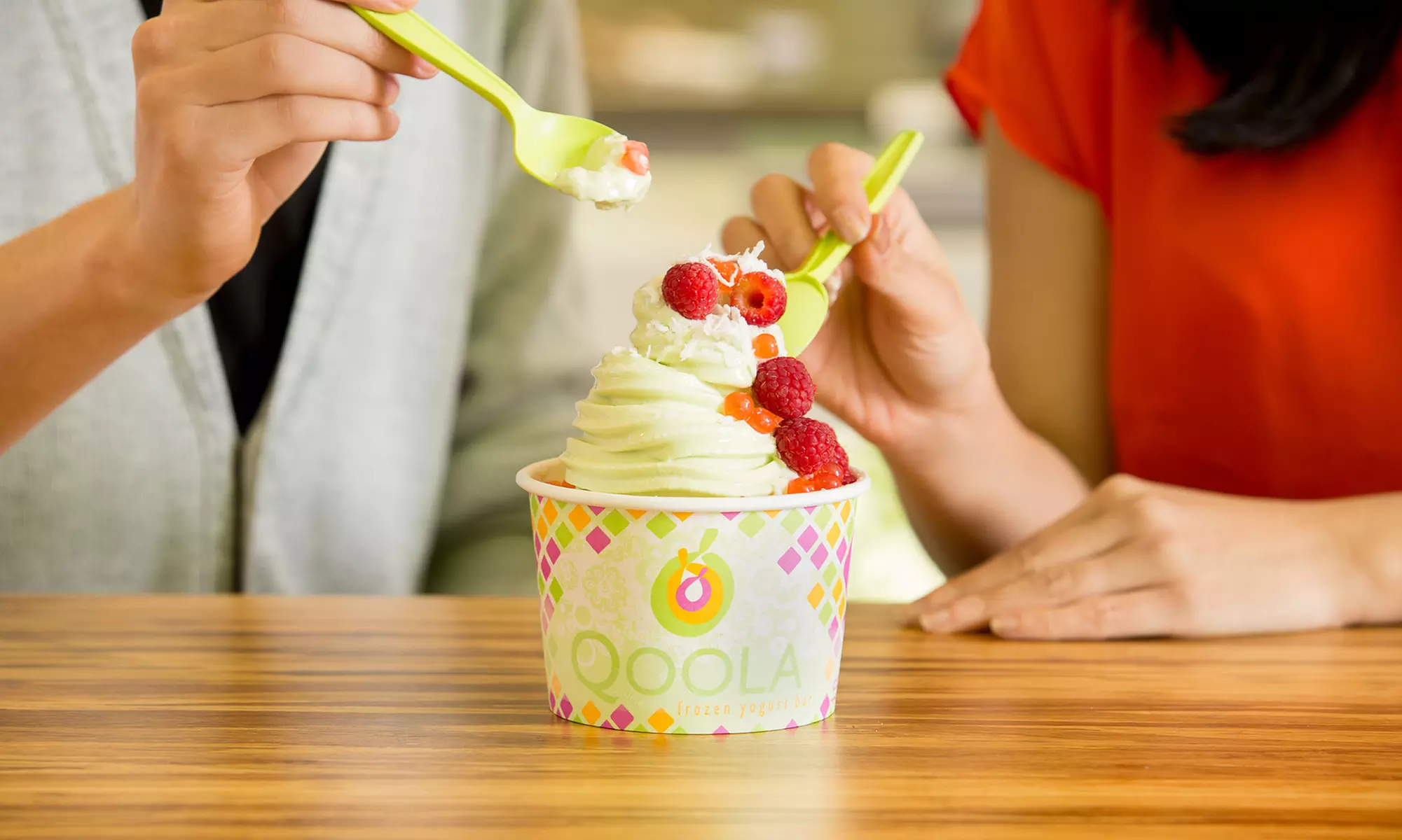 One or Two $10 Groupons Toward Frozen Yogurt at Qoola (45% Off). Four Locations Available. - Second Medium