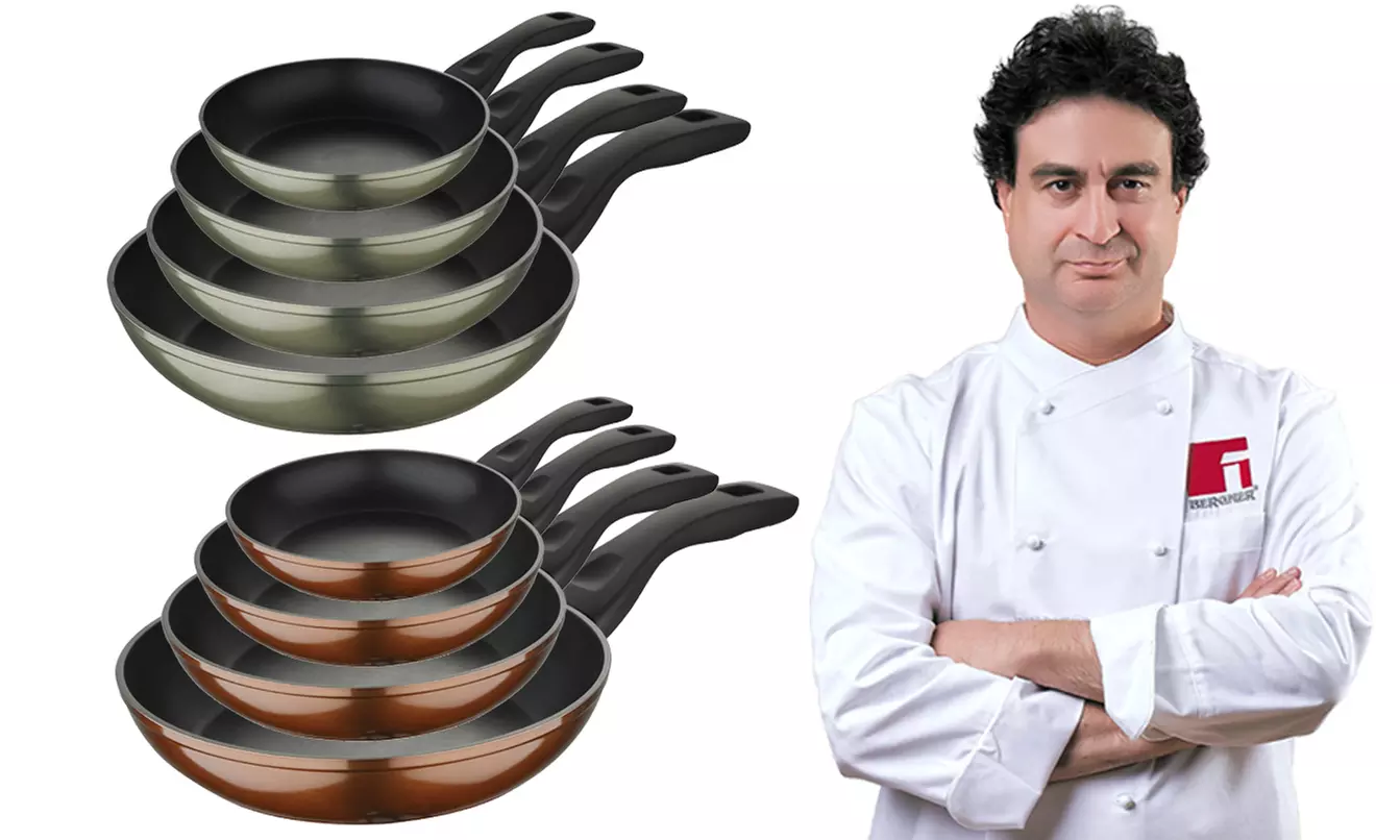 Set di 2 o 4 padelle in alluminio Bergner disponibili in 3 colori - Primary Image