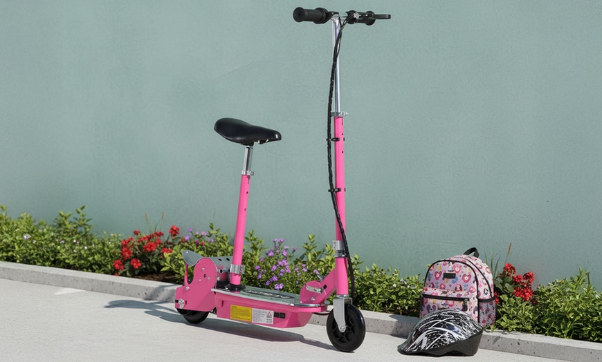 Image 1: HomCom 120W Foldable E-Scooter for Teens