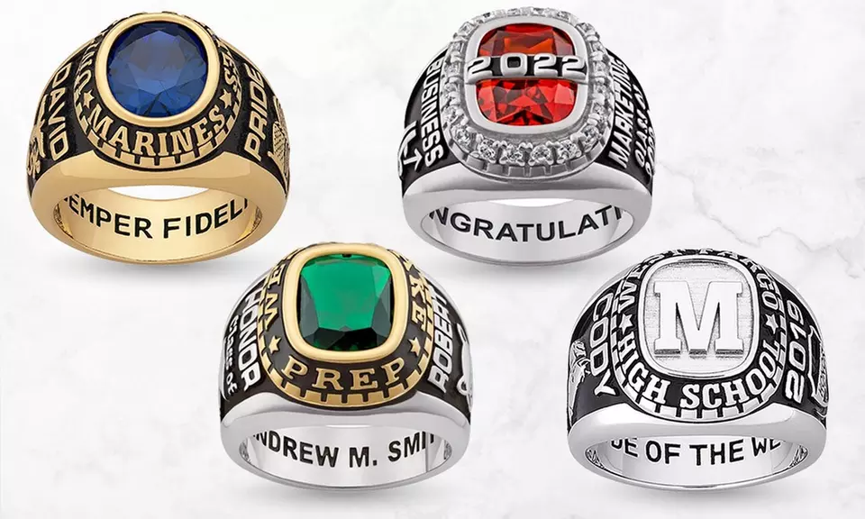 Personalized Men's Traditional Class Ring from Limogés Jewelry (Up to 64% Off). Two Options Available. - Second Medium