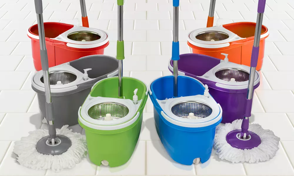 Wischmop Mega Spin Mop Bodenwischer mit Schleuder und Spühlfunktion in der Farbe nach Wahl - Primary Image
