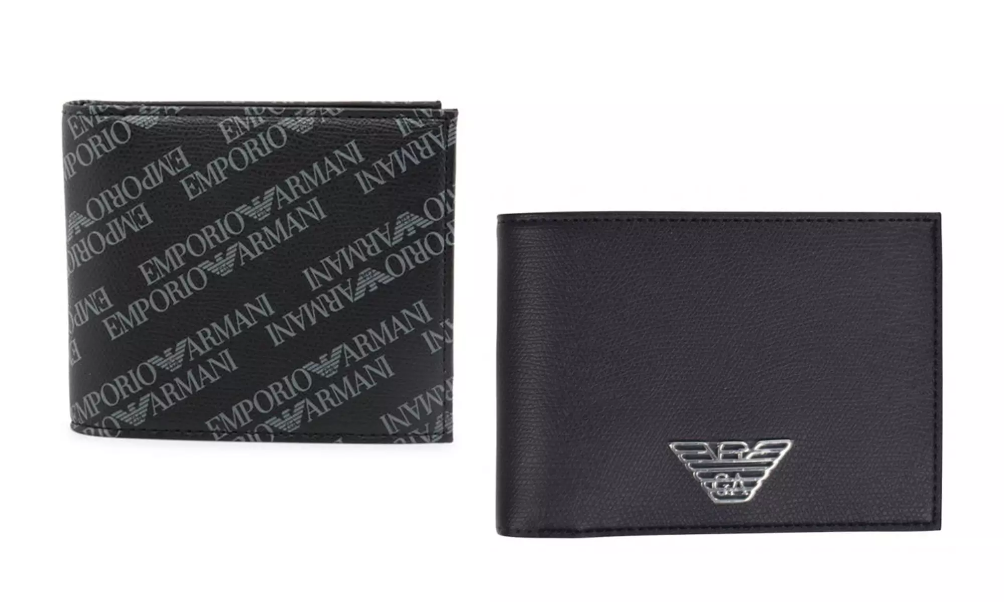 Armani Doppelt gefaltete Herren-Geldbörse aus Leder - Primary Image