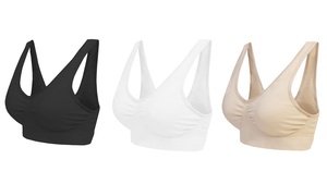 Three-, Six- or Nine-Pack of Seamless Comfort Bra