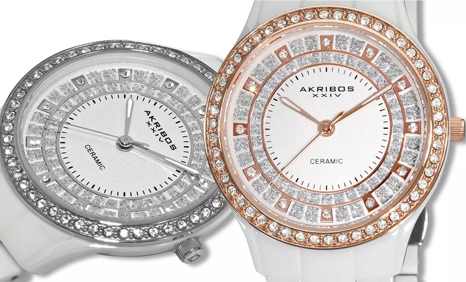Akribos XXIV Ceramic Watches for Men and Women (Up to 93% Off). 12 Styles Available. Free Shipping and Returns. - Second Medium
