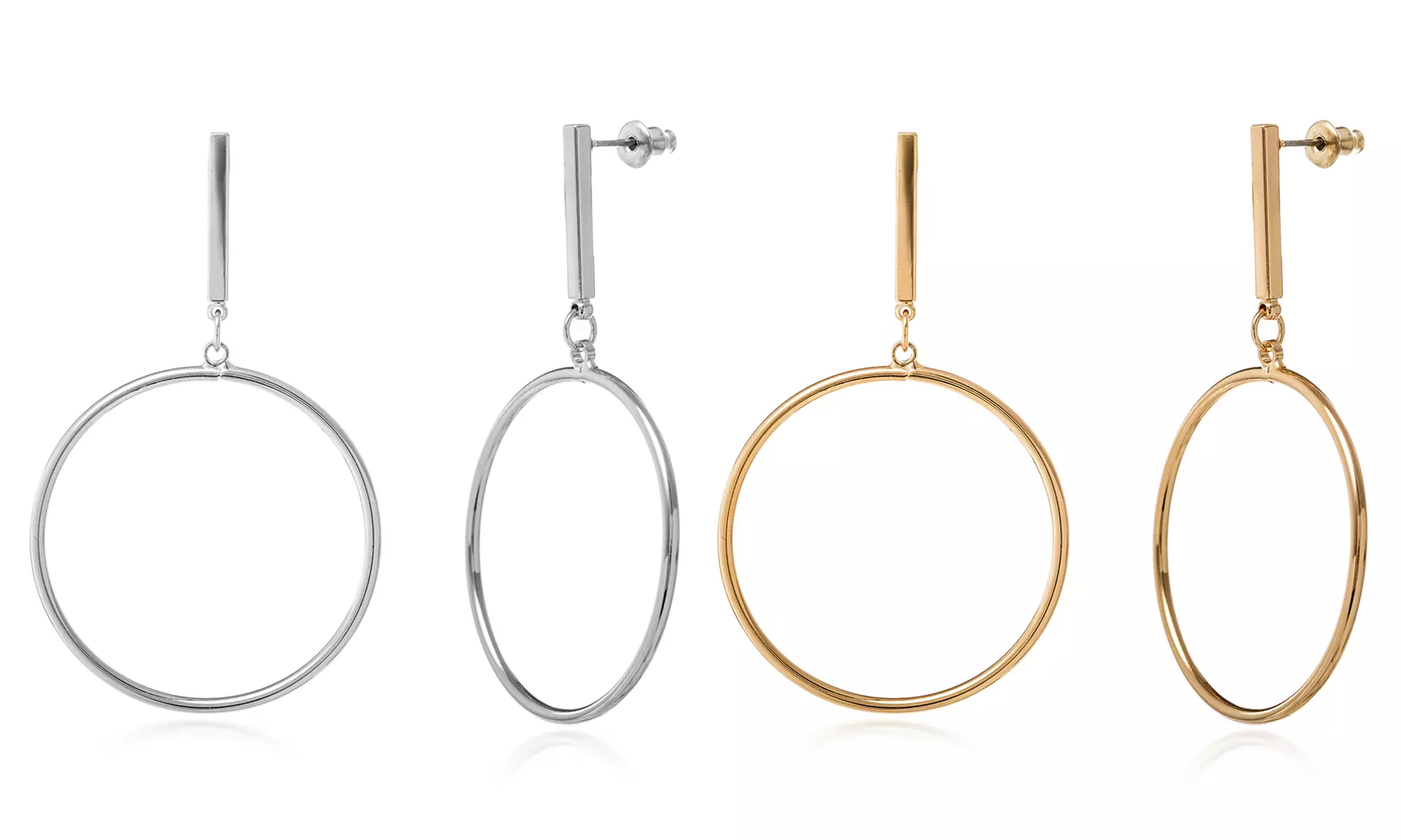 Clearance: Nina and Grace Women's Circle-Drop Post Earrings - Primary Image