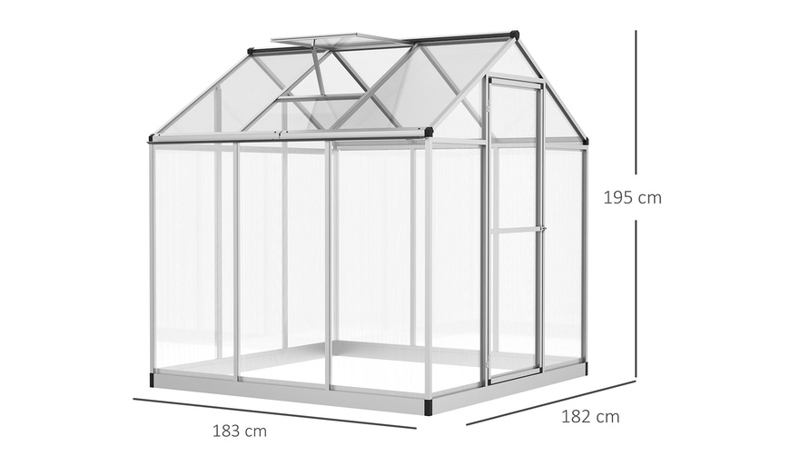 Image 6: Outsunny Greenhouse