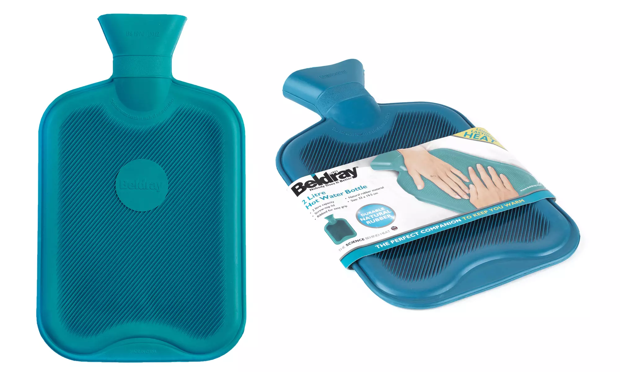 Lot de 2 bouillottes côtelées de 2 litres - Second Medium