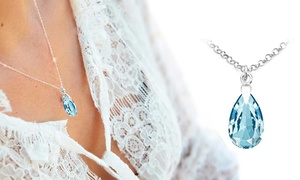 Ah! Jewellery 925 Silver Pear Crystals from Swarovski® Necklaces