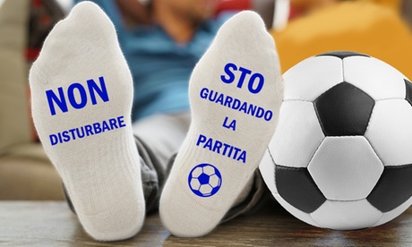 Fino a 4 paia di calze con stampa su pianta Non disturbare, sto guardando la partita