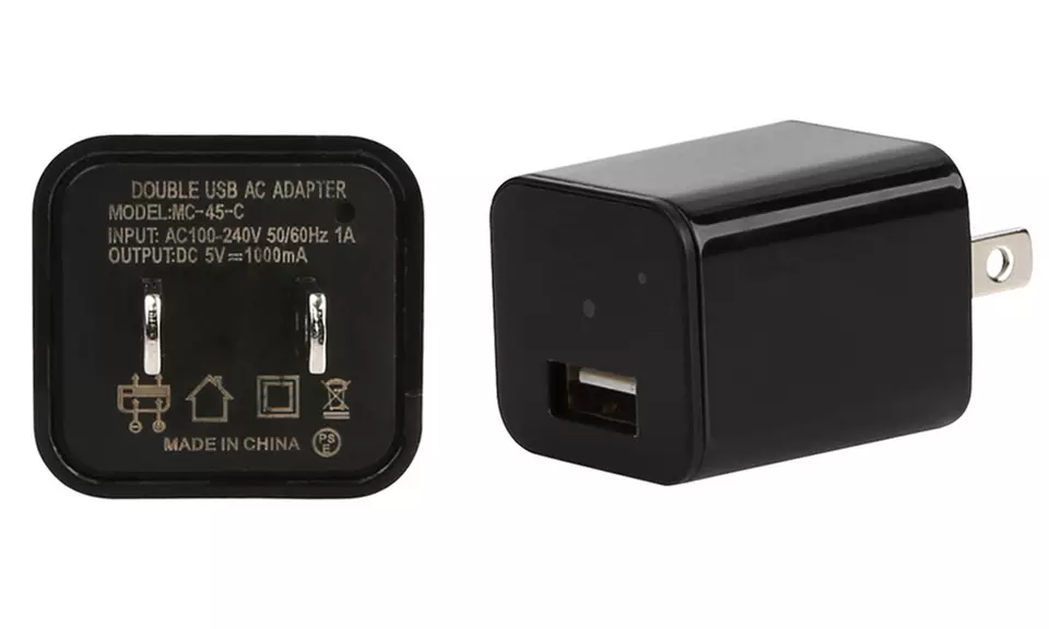 Mini 1080p Full HD Spy Camera Wall Charger - Primary Image