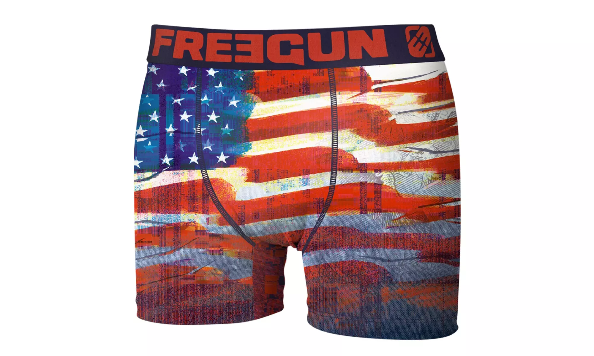 Lot de 5 boxers Freegun imprimé drapeau, taille au choix - Image 7