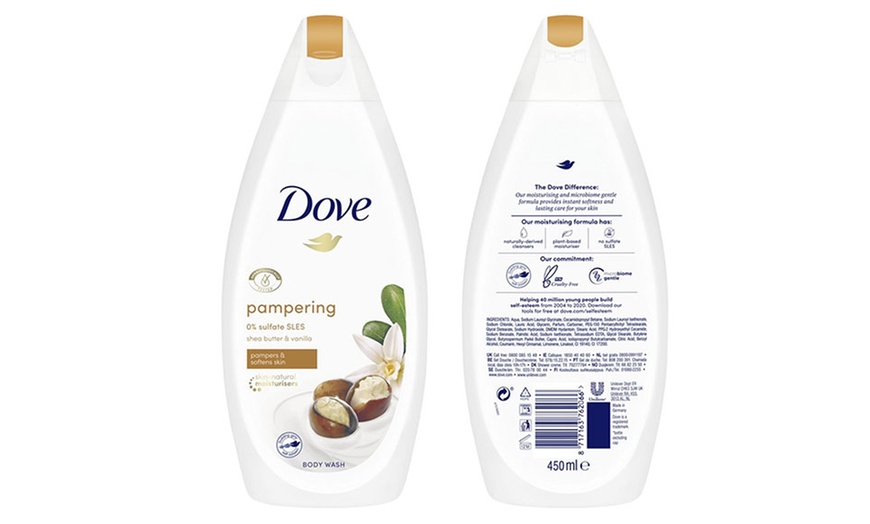 Image 12: Dove Body Wash or Bath Soak 450ml Three-Pack