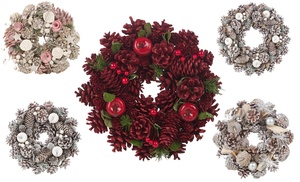 24, 26 or 34cm Decorative Pine Cone Christmas Wreath