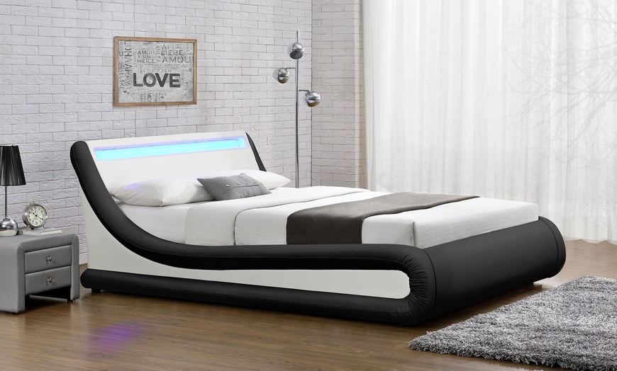 Image 11: Galaxy LED Ottoman Beds