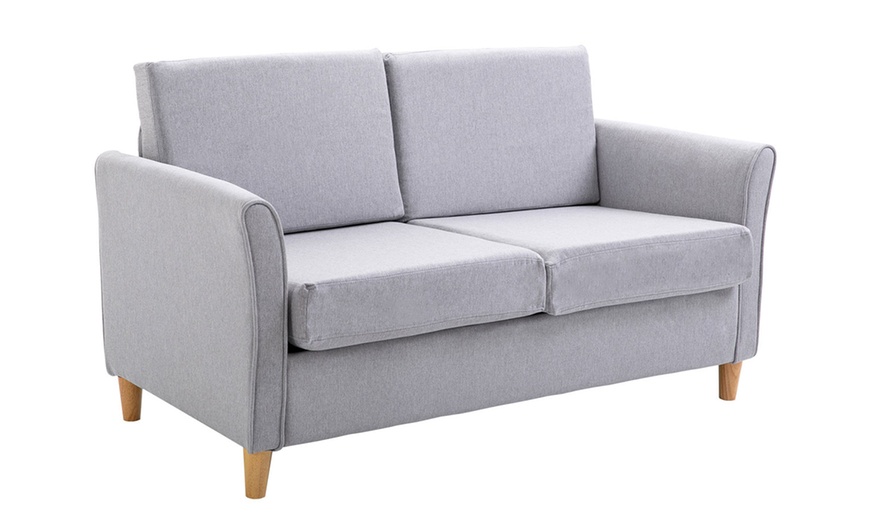 Image 5: HomCom Two-Seater Sofa