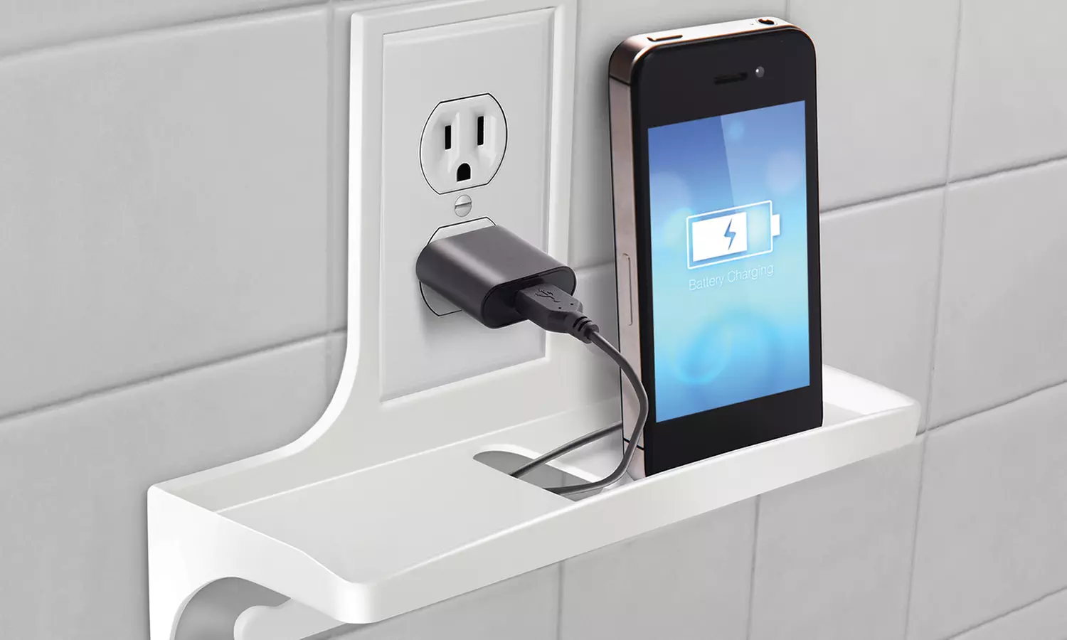 Bathroom Wall Outlet Organizer - Second Medium