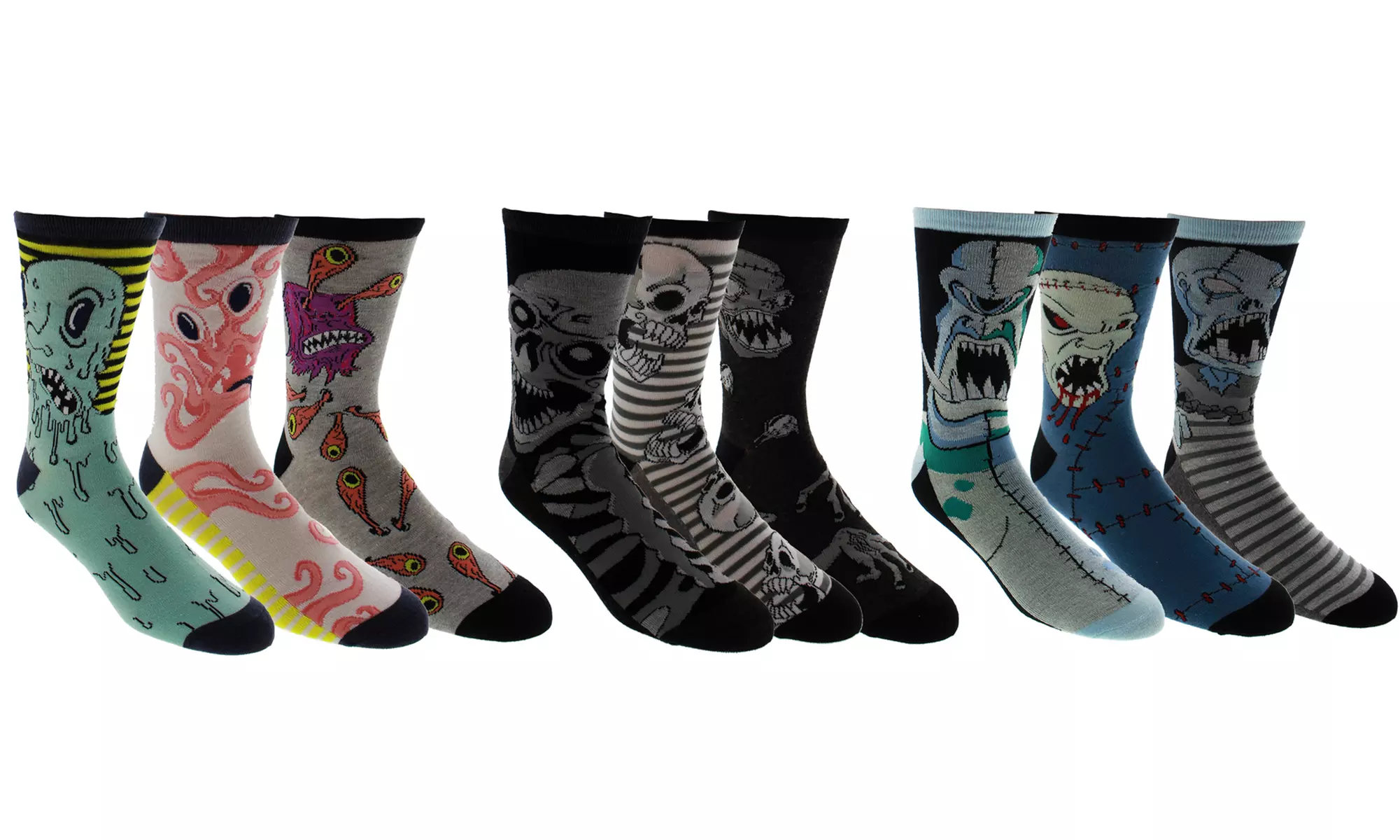 Men's Zombie Socks (9-Pack) - Second Medium