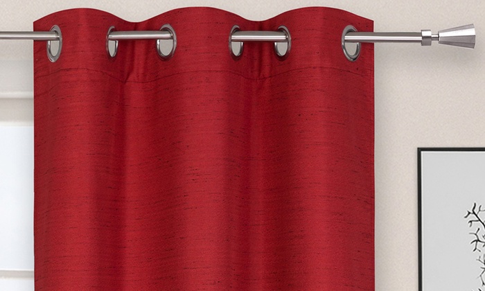 Up To 67 Off On Linen Curtain Panels 2 Pack Groupon Goods