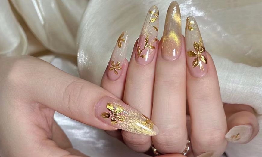 Image 1: Up to 30% Off on Salon-Shellac/No-Chip Mani-Pedi at Top Nail Beauty Salon