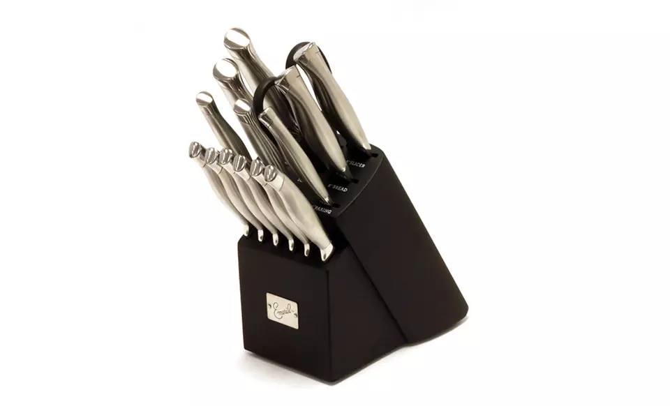 Emeril 15-Piece Stainless Steel Knife Block Set. Free Returns. - Second Medium