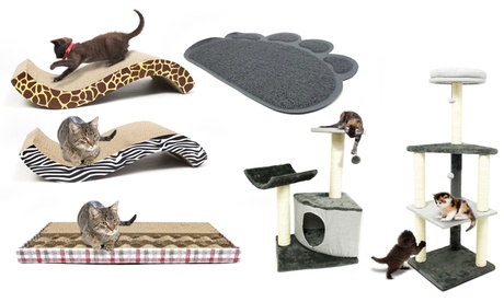 Tavoletta tiragraffi e tappetino per animali disponibili in vari modelli