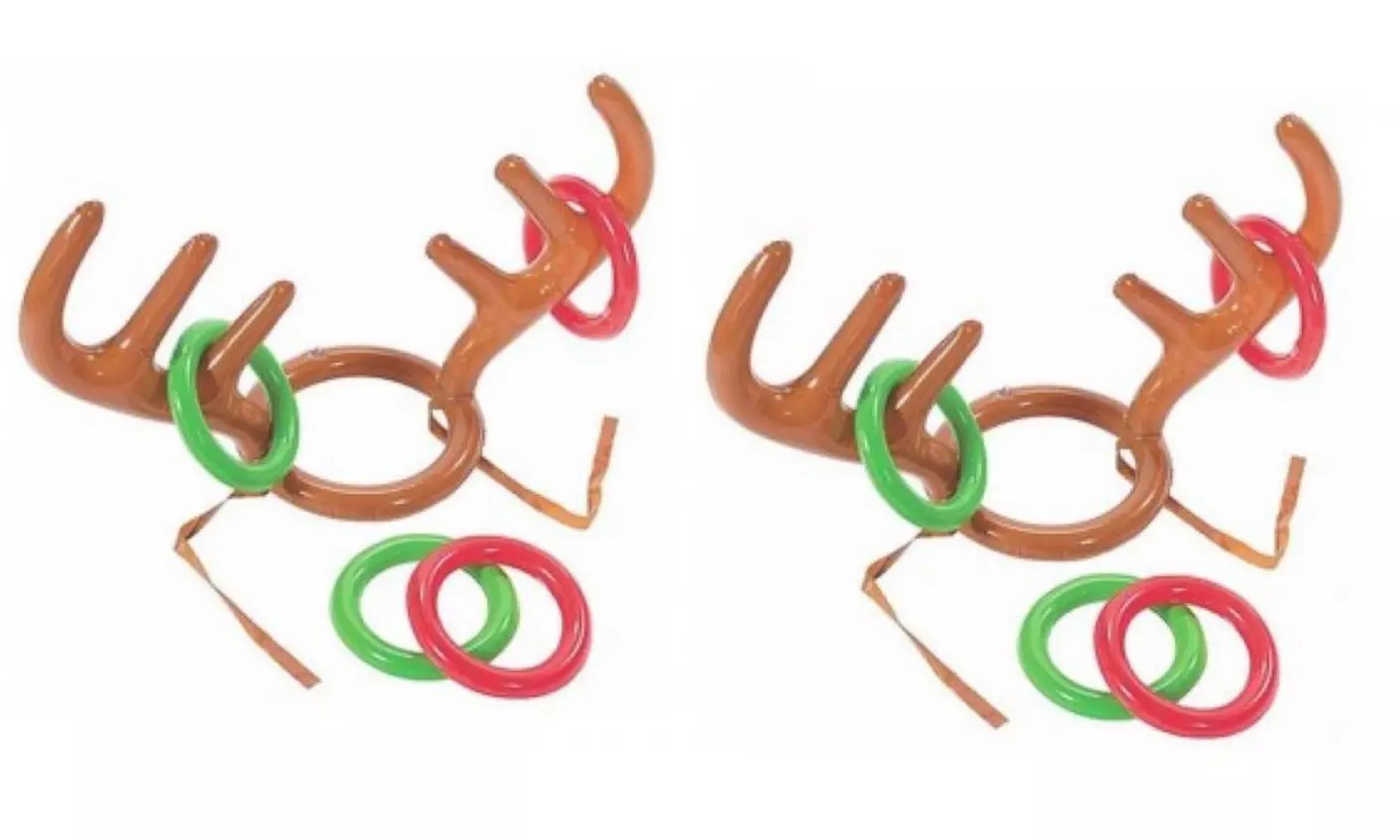 1 ou 2 jeux avec chapeau à bois de renne gonflable et 4 anneaux à lancer - Image 3