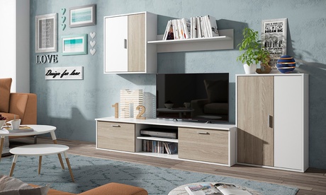 Parete da soggiorno disponibile in 4 modelli