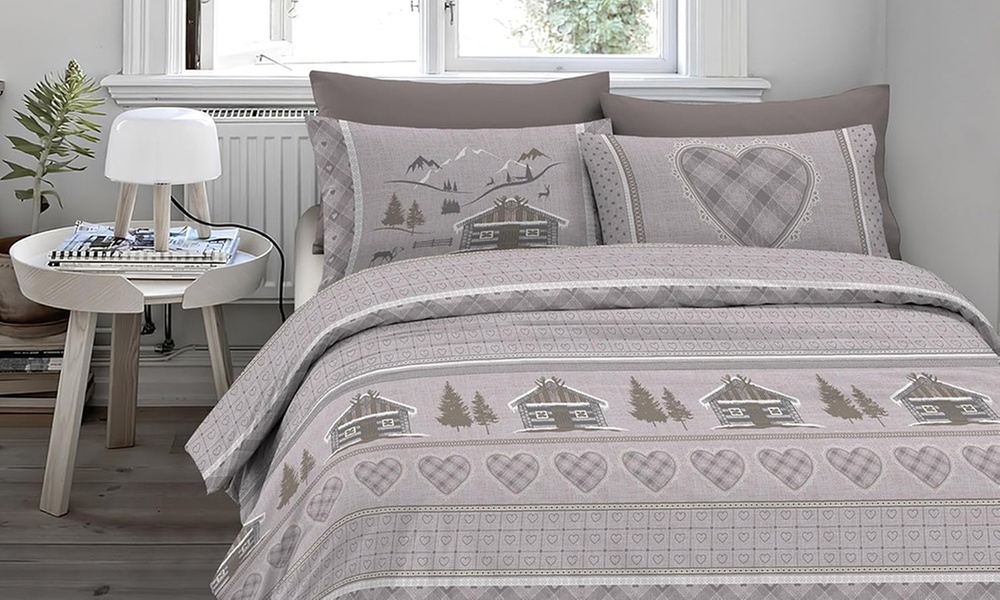 Couette en flanelle coton, traitement anti-boulochage