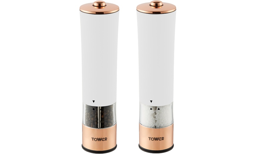 Image 2: Set of Tower Electric Salt and Pepper Mills