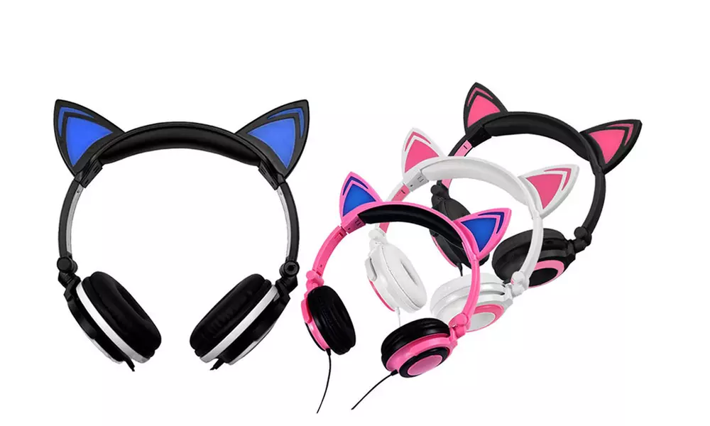 1x oder 2x Over-Ear-Katzenohren-Kopfhörer inkl. Versand - Primary Image