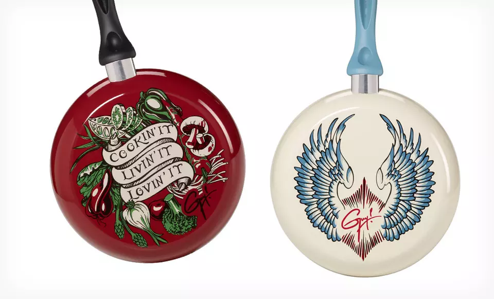 $24.99 for a Guy Fieri 12" Decorated Fry Pan ($35.95 List Price). Four Designs Available. Free Shipping and Returns. - Second Medium