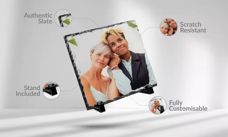 Personalised Stone Photo Slate
