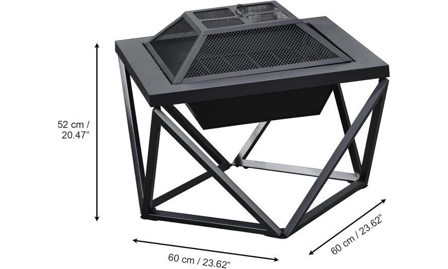 Image 5: Teamson Home Outdoor Large Wood Burning Fire Pit