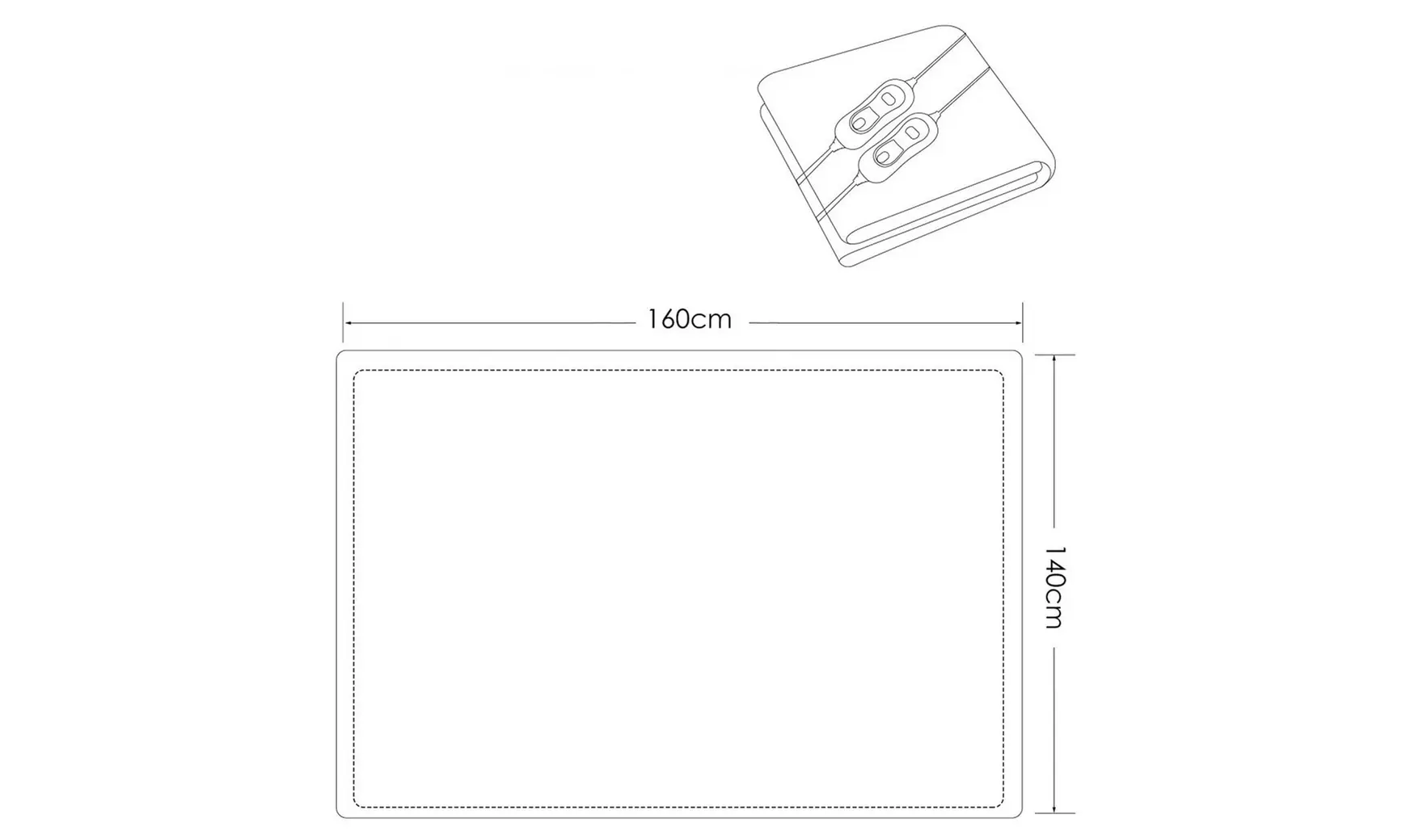 Coperta elettrica matrimoniale, con telecomando - Image 4