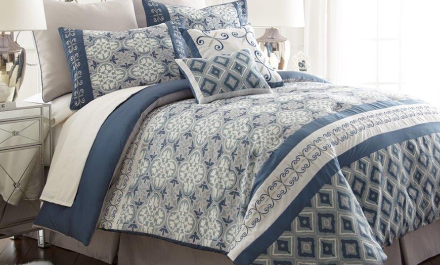 8-Piece Printed Comforter Set | Groupon Goods