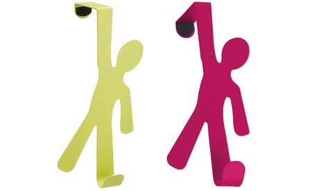 Gancio sopraporta in acciaio Wenko Boy, disponibile in 2 colori