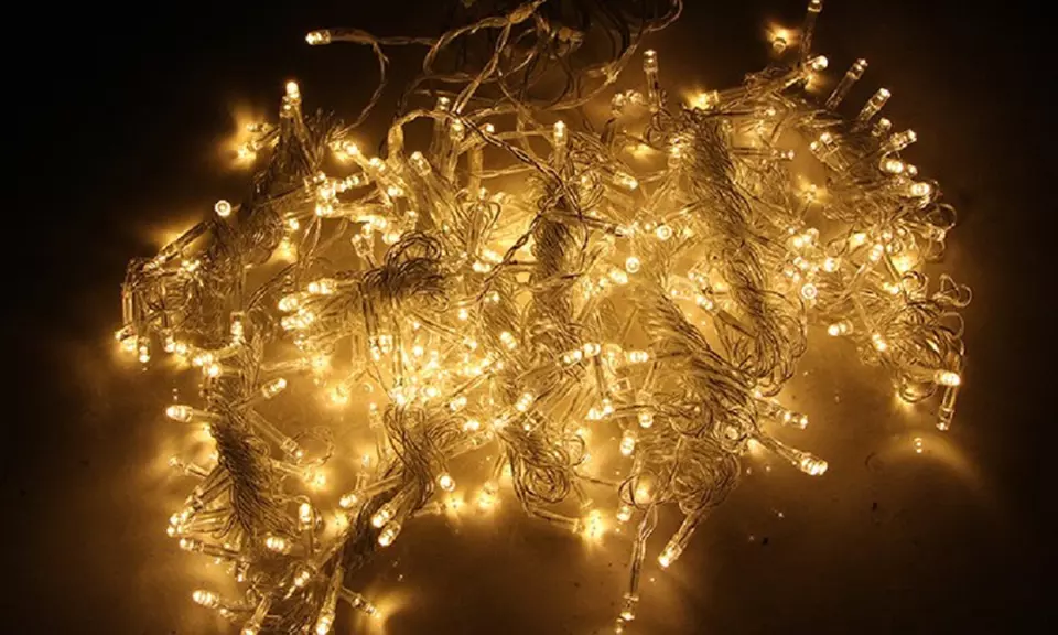 Fairy Light String Holiday Curtain - Second Medium