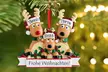 1x, 2x oder 3x beschreibbare Weihnachtbaum-Deko mit Rentier-Motiv - Second Medium