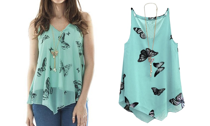 Image 6: Women's Butterfly-Print Top