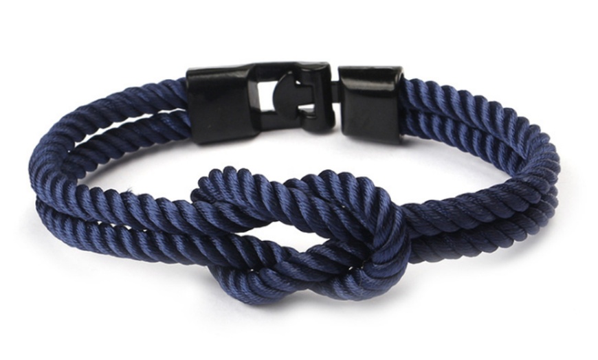 Image 3: Men's Nautical Rope Bracelet