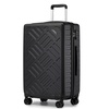 Image 14: Three-Piece Sleek Geometric Pattern Hard Shell ABS+PC Suitcase Set 