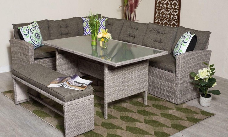 Image 6: Corner Dining Set with Bench